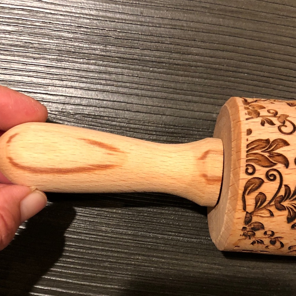 Algis Crafts Embossed Floral Rolling Pin - Picture 8 of 11